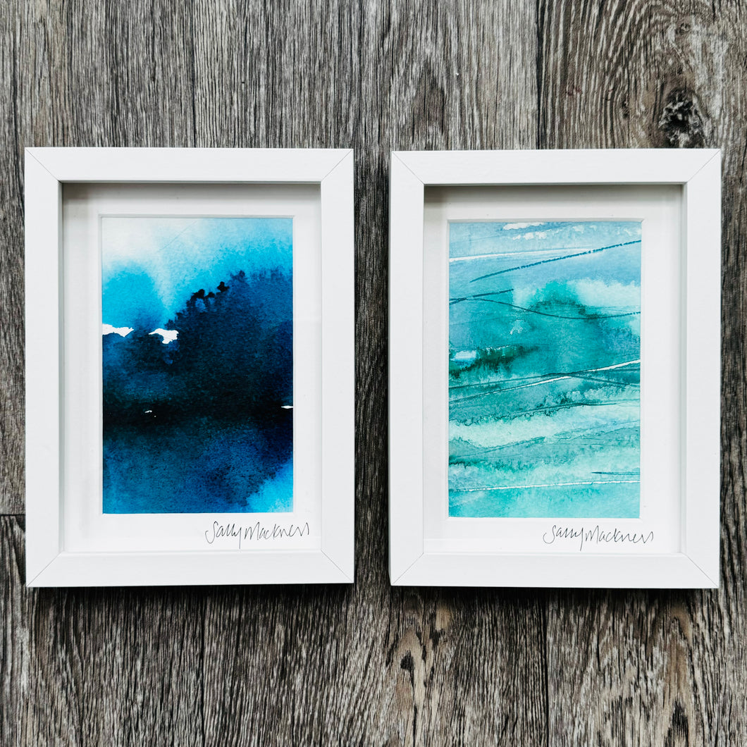 Coastal Outlook 1 - 2 framed paintings