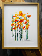 Daffodils - on paper, framed