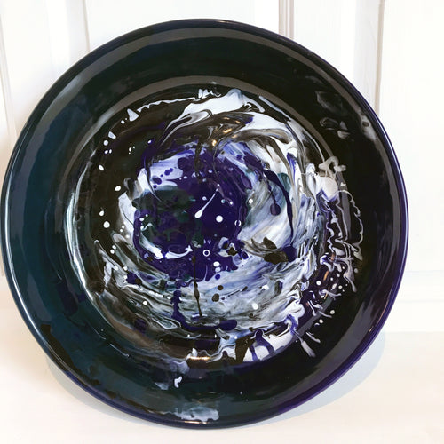 Hand-Painted Large Bowl - Storm - Sally Mackness