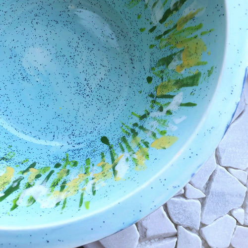 Hand-Painted Large Bowl - Meadow - Sally Mackness